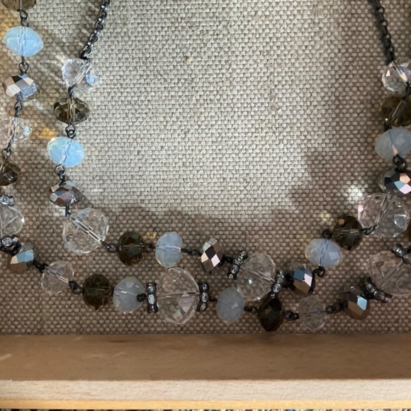 Trifari Faceted Glass Crystal Bead Necklace - Picture 2 of 3